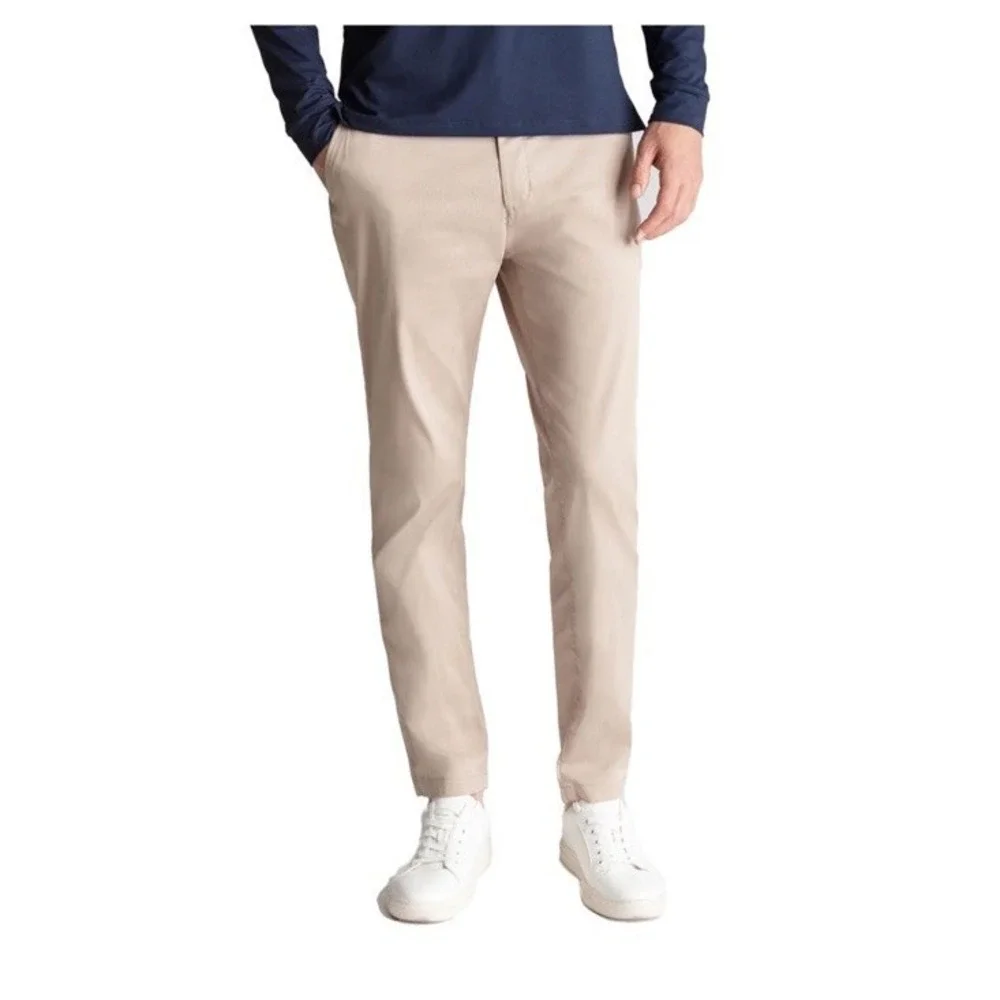 Birddogs Pants Mens 36x32 Khaki Unlined Stretch Chino Golf Office Boomstick